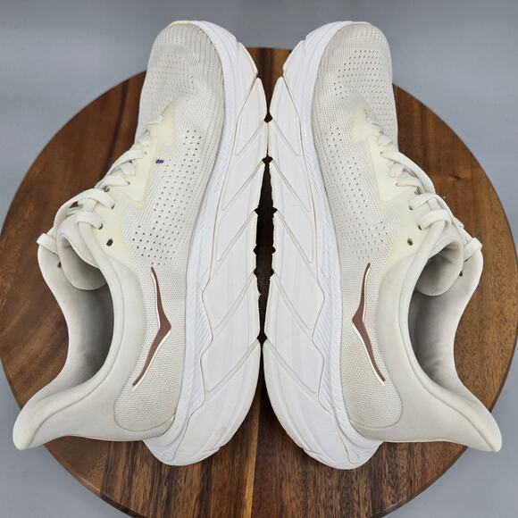 Hoka One One Arahi 7 Shoes Womens 8.5B White Rose Gold Athletic Running Sneakers - Picture 5 of 12